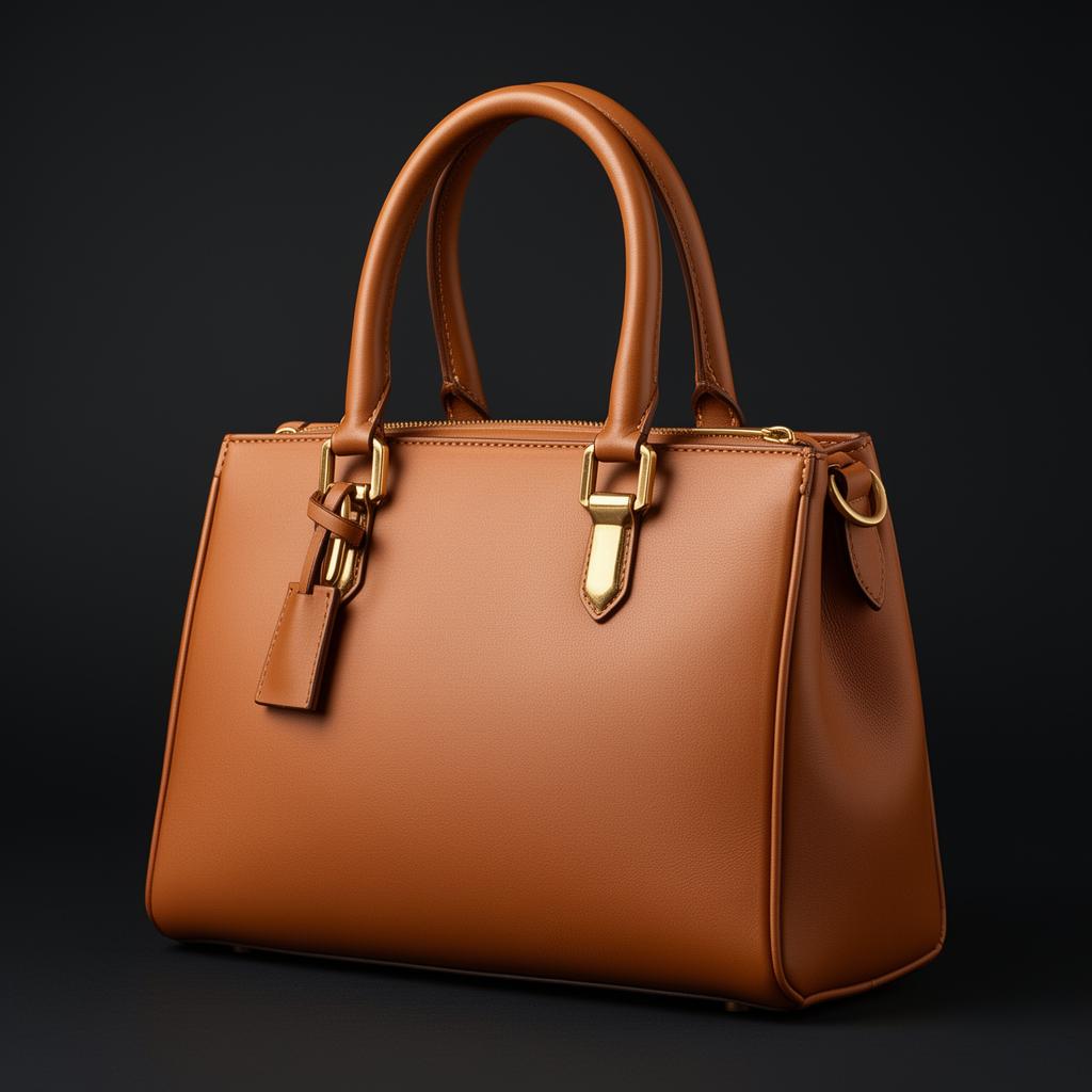 Tan leather tote